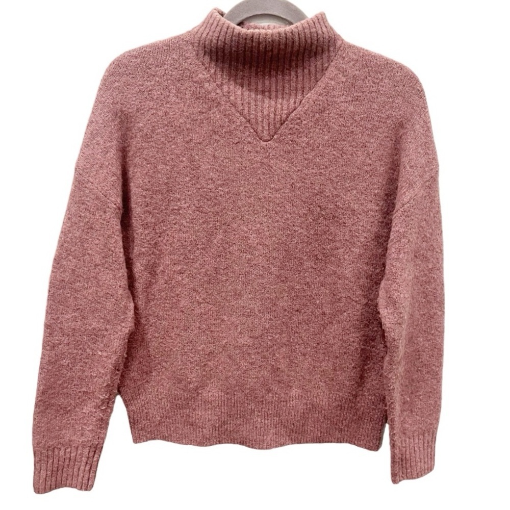 Madewell Sweater Women's Small Dillon Mockneck Pullover Loganberry Wool Alpaca